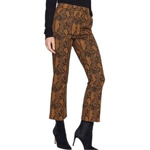 Joie Brown Snake Print Cropped Pants